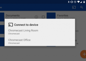 تحديث تطبيق OneDrive مع  دعم جهاز Chromecast