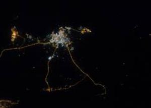 صورة ليلية من الفضاء للإمارات وقطر