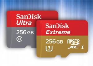 شركة SanDisk تكشف رسميا عن بطاقات MicroSD عالية السرعة بحجم 256GB