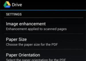 جوجل : تطبيق " Google Drive " لأندرويد للمسح السريع للمستندات