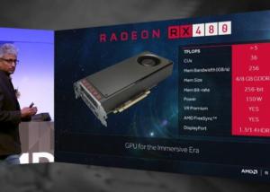   AMD تعلن عن AMD RX 480، وهي أول بطاقة رسوميات تستند على معمارية Polaris